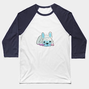 Frenchie Lying down illustration Baseball T-Shirt